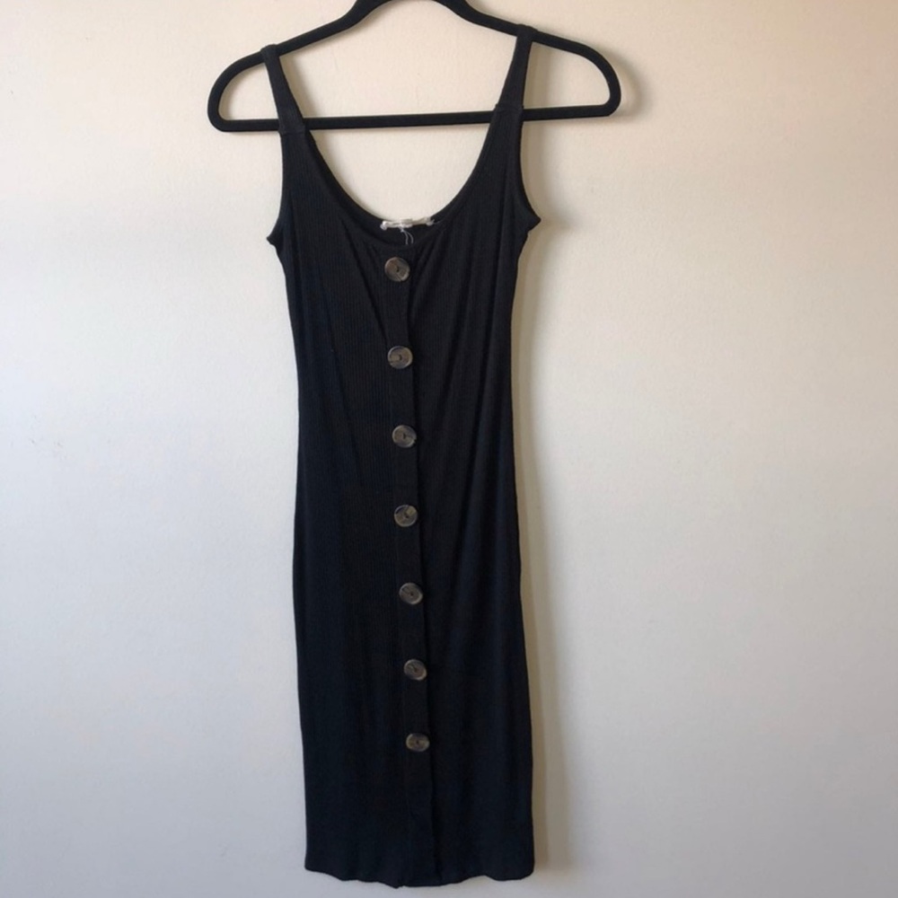 Rolla Coster Black Midi Dress with Buttons
